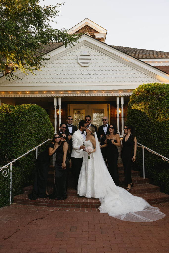 A luxe timeless wedding day in Scottsdale Arizona with fun wedding party photos