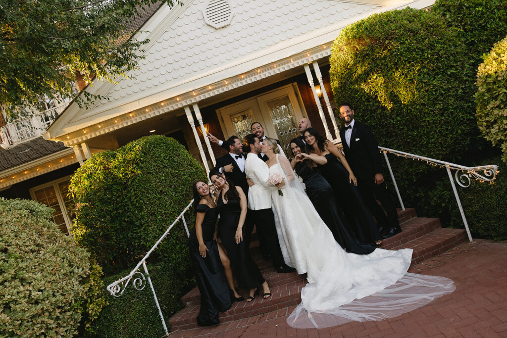 A luxe timeless wedding day in Scottsdale Arizona with fun wedding party photos