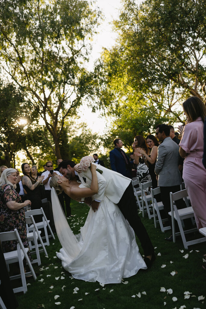 A luxe timeless wedding day in Scottsdale Arizona wedding details at ceremony