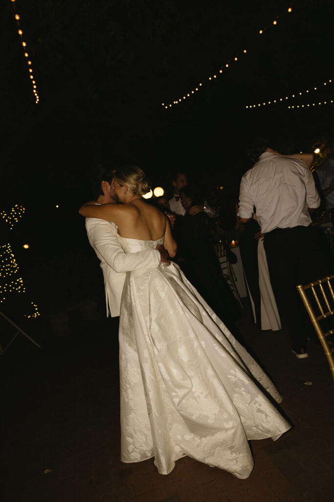 A luxe timeless wedding day in Scottsdale Arizona with bride and groom dancing during their first dance