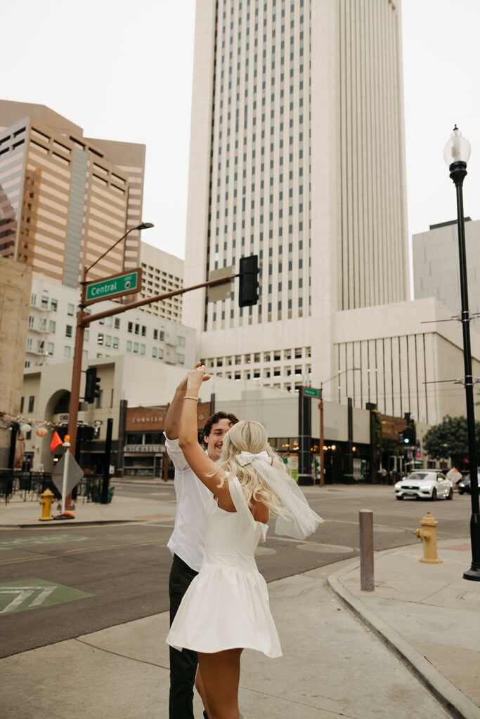 couple dancing during couples session