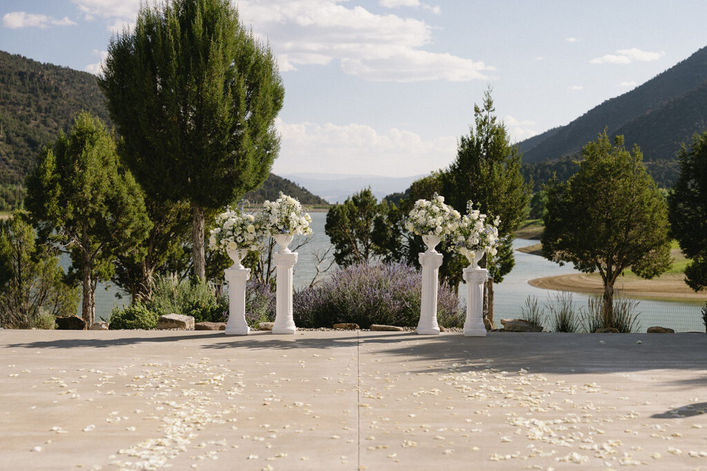 detail photo of the ceremony space at vista view events