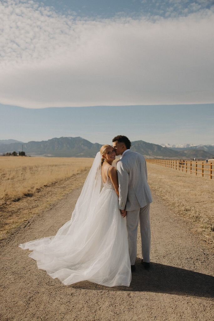 cute golden hour bridal portraits