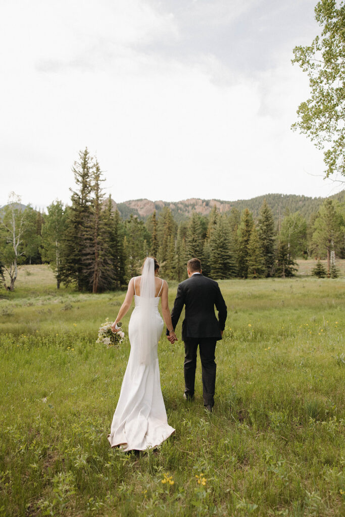 cute couple at their colorado wedding 