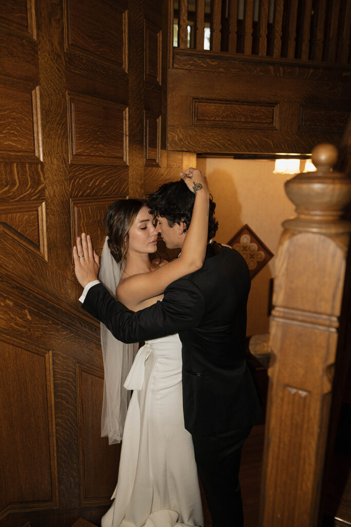 newly married couple at their photoshoot
