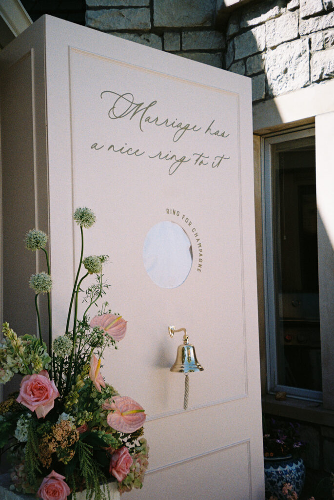 film wedding photography bright springy florals and colors