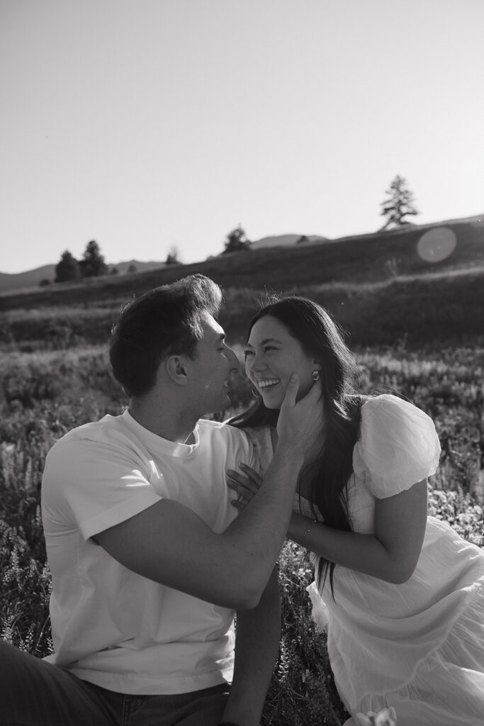 Heartfelt Summer Engagement Photos at Chautauqua Park with Madison and Tyler