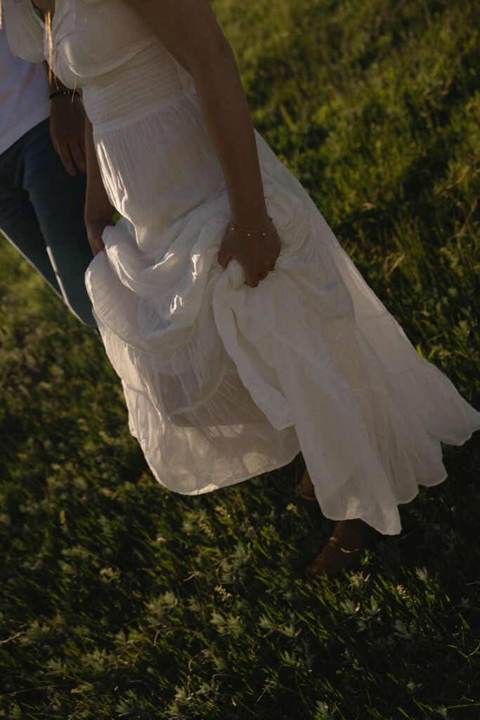 Heartfelt Summer Engagement Photos at Chautauqua Park with Madison and Tyler