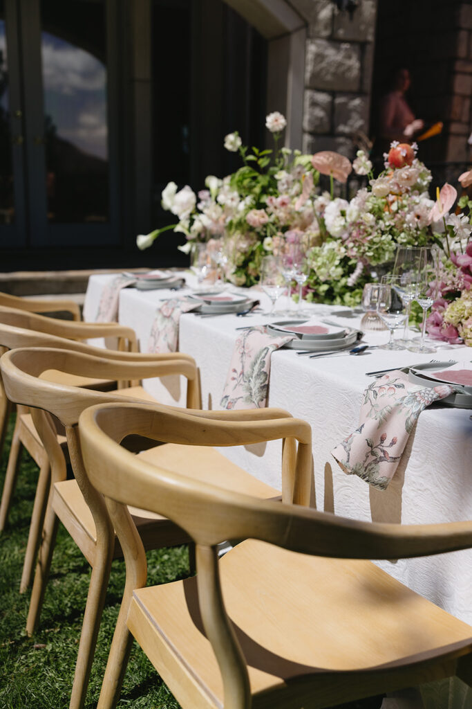 spring florals reception decor