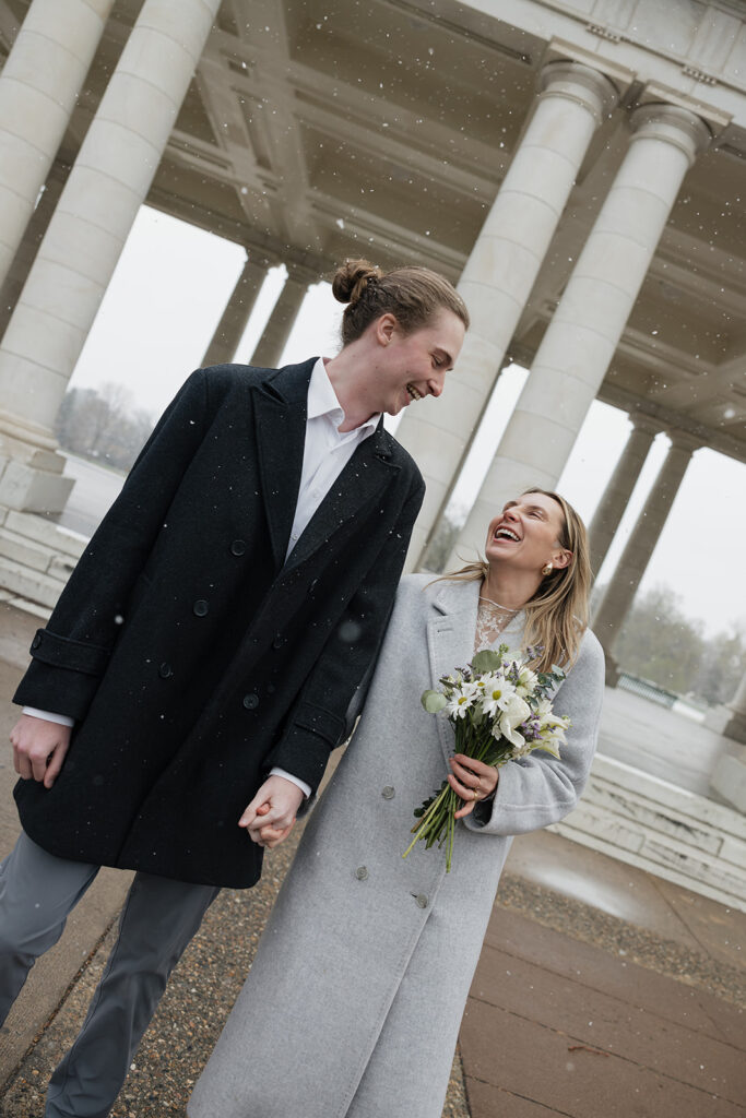 byron white courthouse bride and groom portraits