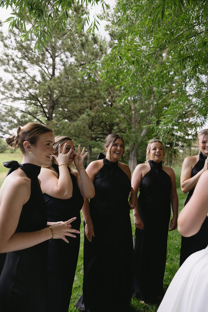 bridesmaids first look reactions