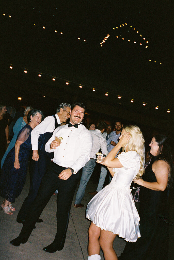 film wedding photos in colorado at spruce mountain ranch venue