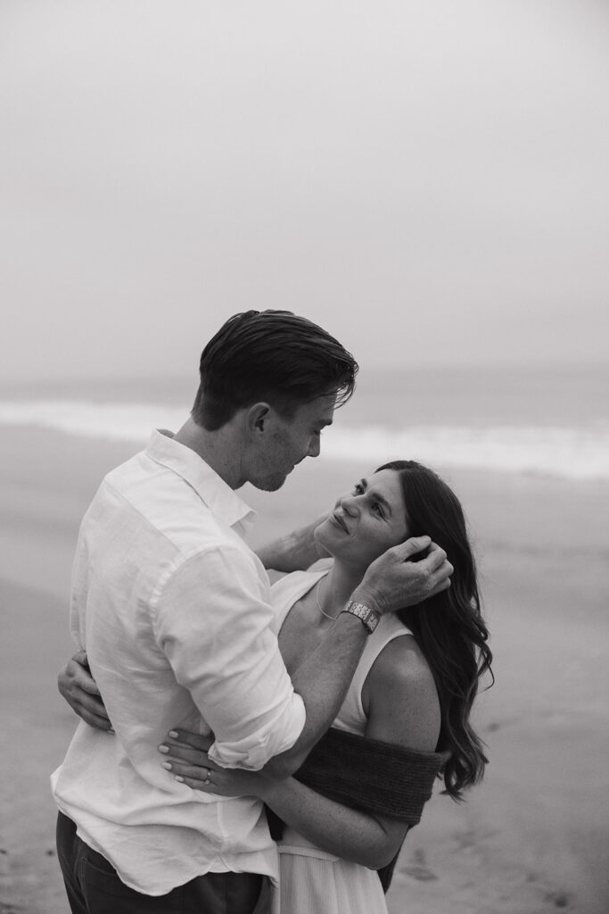 Dreamy San Diego Beach Engagement Pictures with a Timeless Coastal Feel