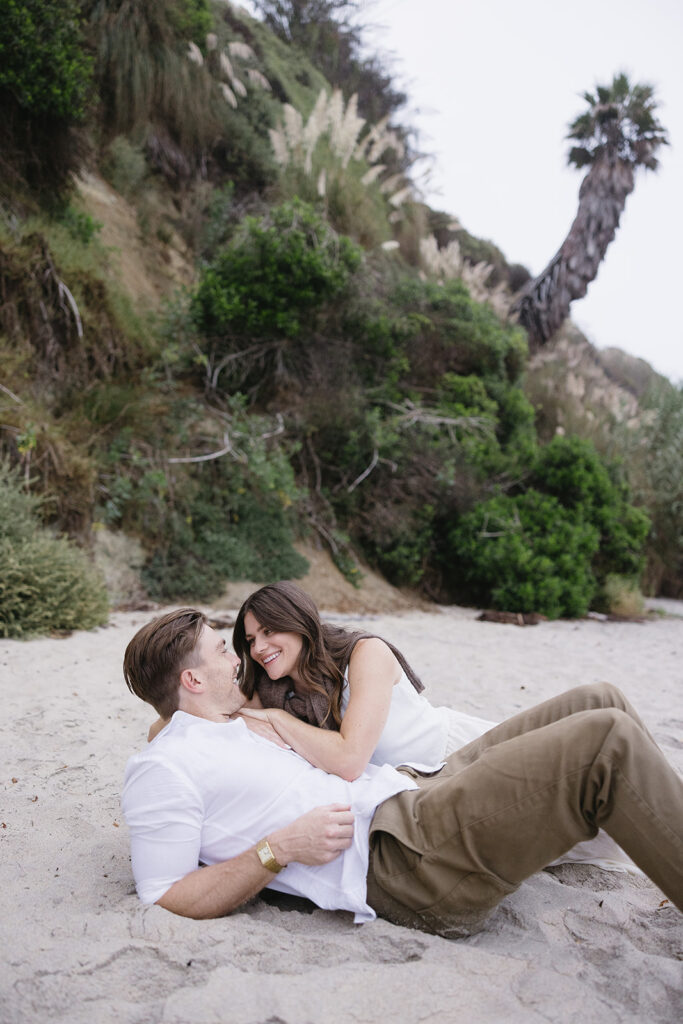Dreamy San Diego Beach Engagement Pictures with a Timeless Coastal Feel