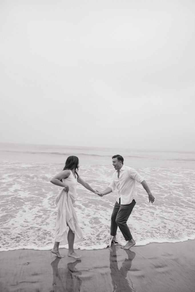 Dreamy San Diego Beach Engagement Pictures with a Timeless Coastal Feel