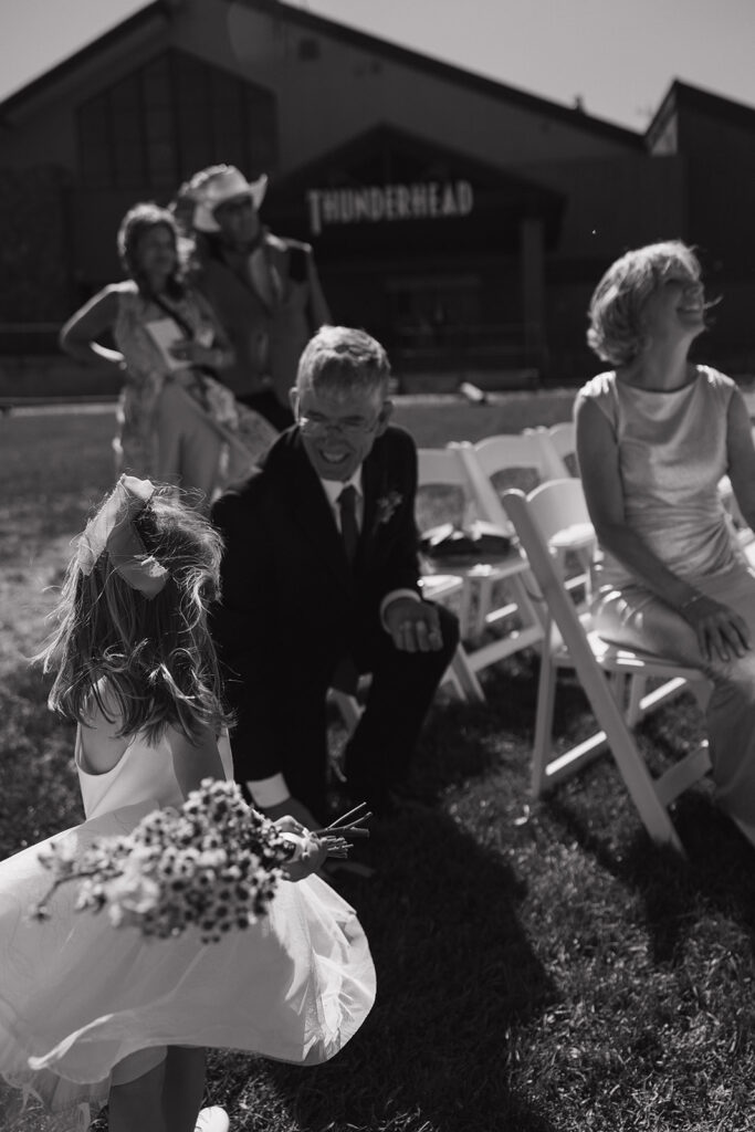 black and white documentary style wedding photo ceremony