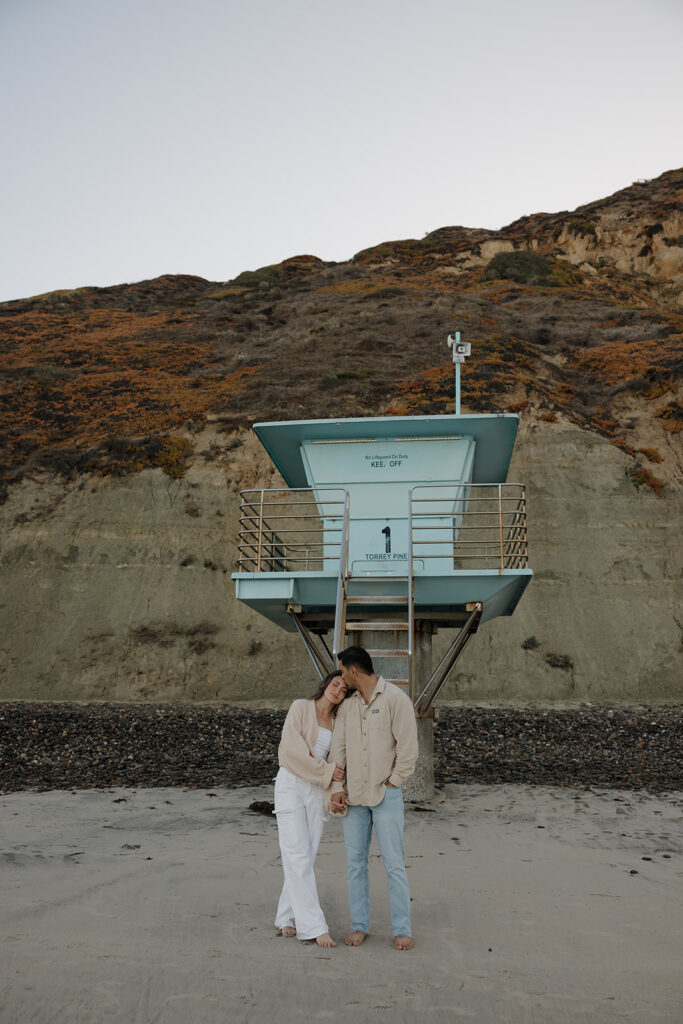 Torrey Pines Gliderport California Beach Engagement Photos at Sunrise