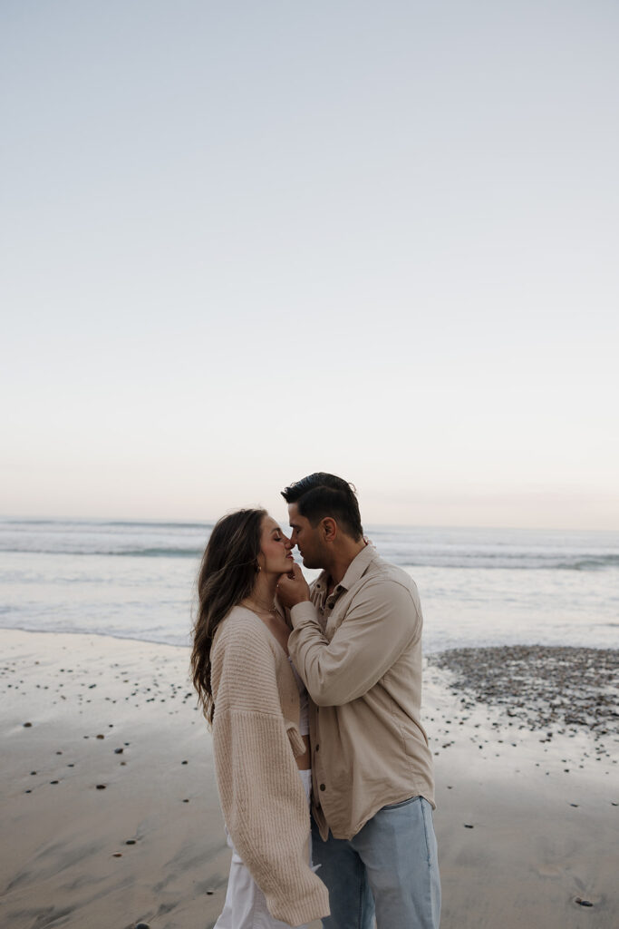Torrey Pines Gliderport California Beach Engagement Photos at Sunrise
