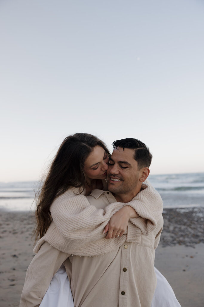 Torrey Pines Gliderport California Beach Engagement Photos at Sunrise