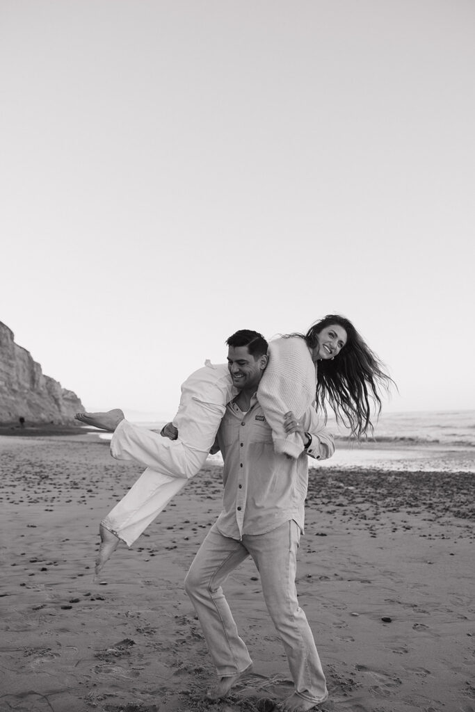 Torrey Pines Gliderport California Beach Engagement Photos at Sunrise