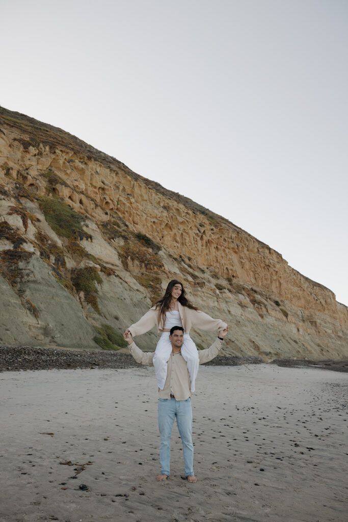Torrey Pines Gliderport California Beach Engagement Photos at Sunrise
