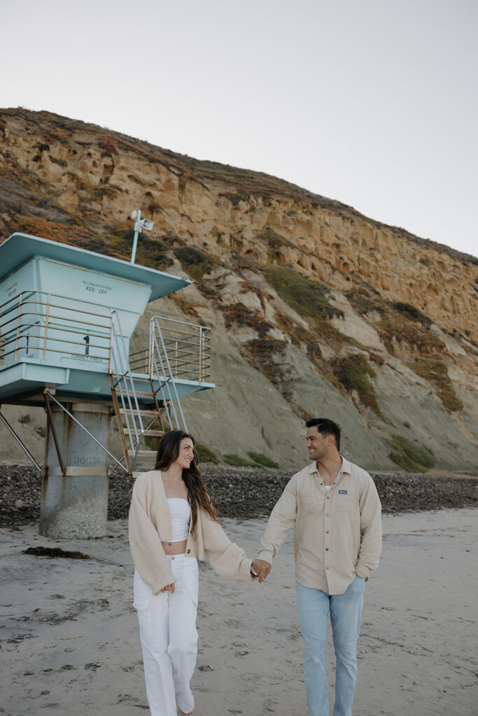 Torrey Pines Gliderport California Beach Engagement Photos at Sunrise