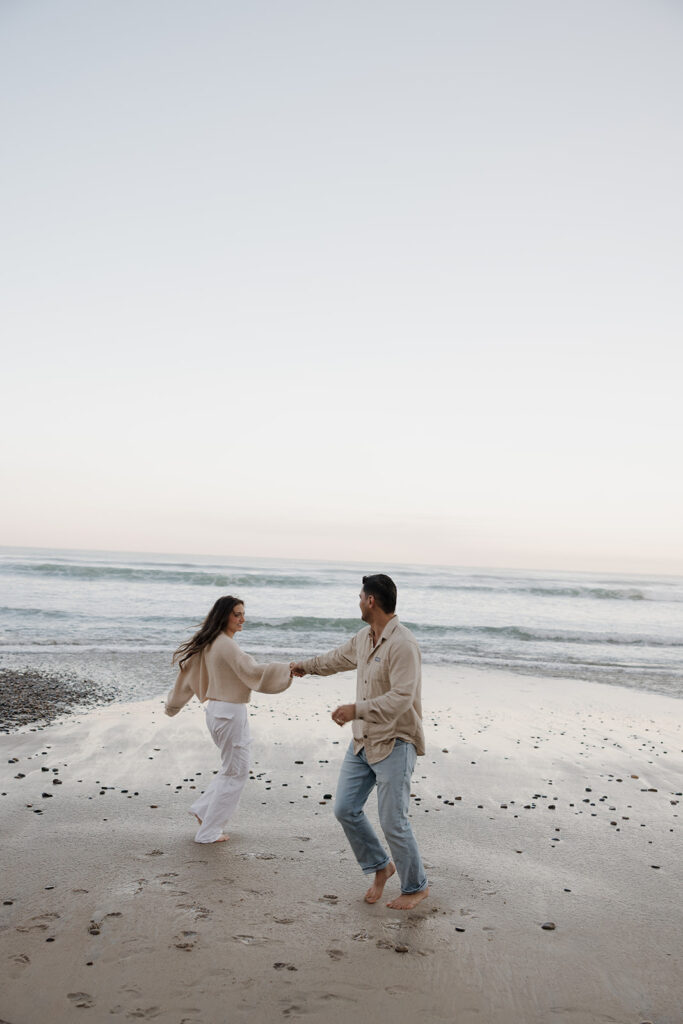 Torrey Pines Gliderport California Beach Engagement Photos at Sunrise