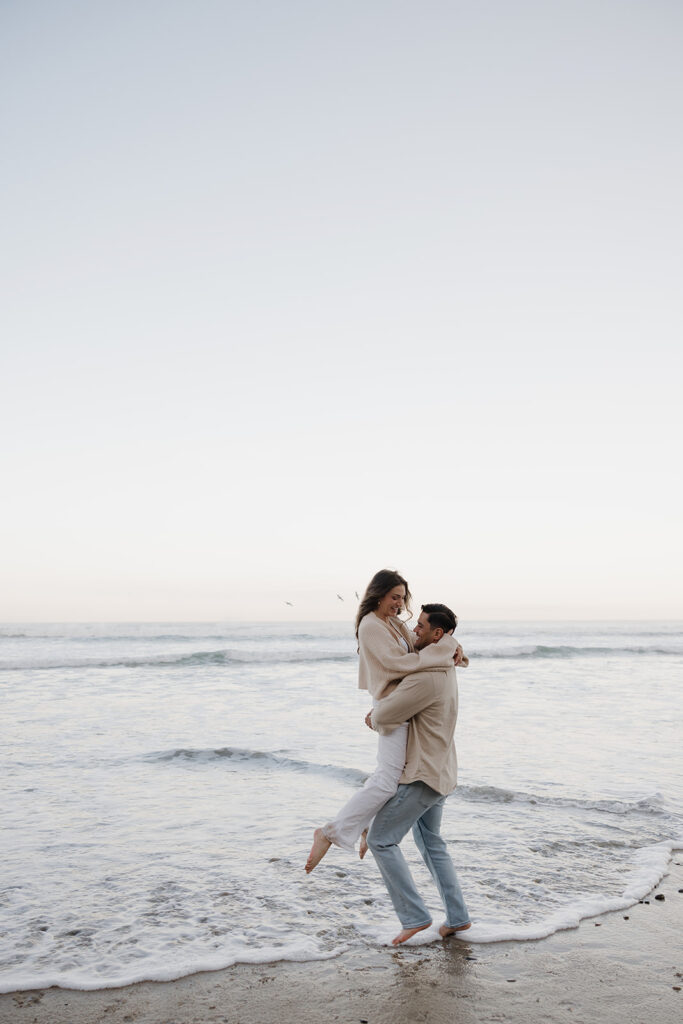 Torrey Pines Gliderport California Beach Engagement Photos at Sunrise