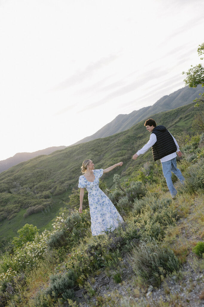 photojournalistic engagement photography in eden utah for a couples photoshoot