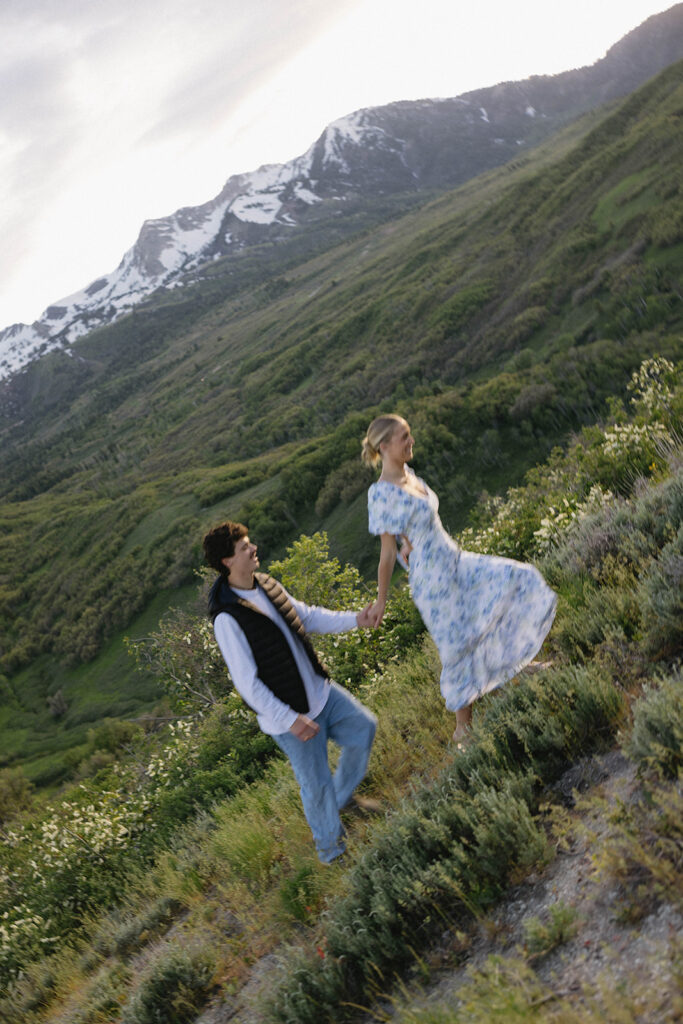 photojournalistic engagement photography in eden utah for a couples photoshoot