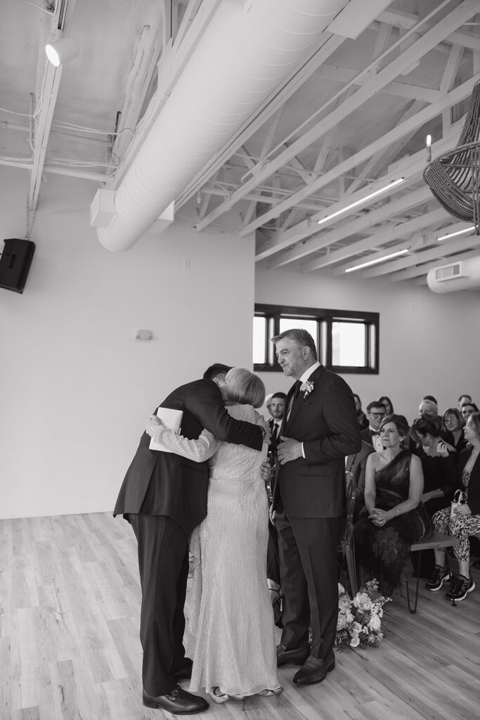 documentary style wedding ceremony photos for a colorful spring colorado wedding