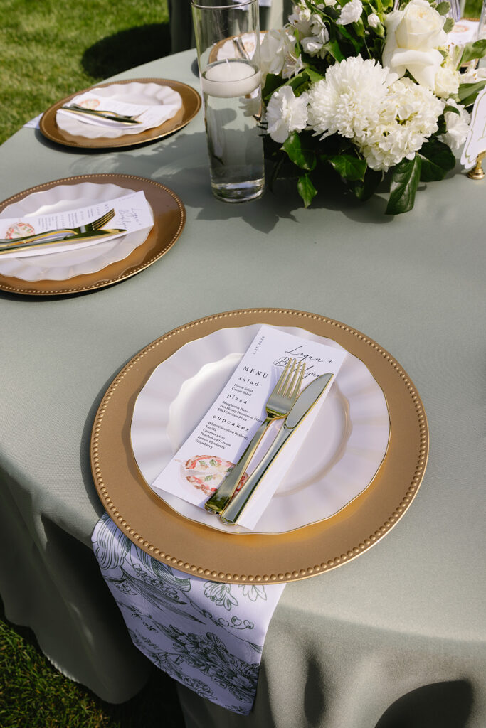 summer wedding table decor