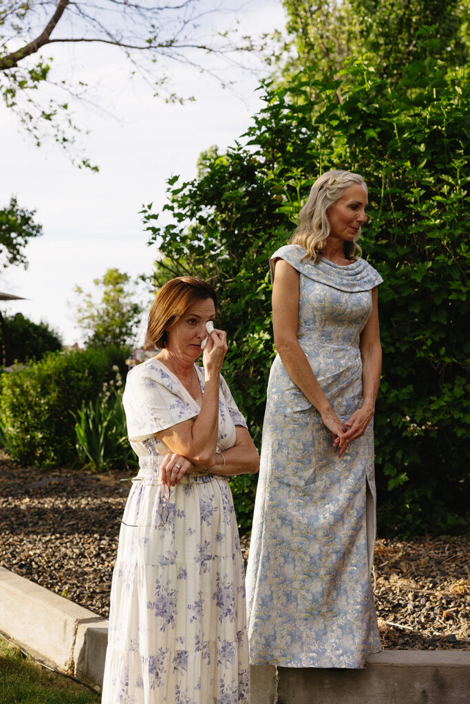 outdoor wedding ceremony on the boise river in idaho on a private family estate