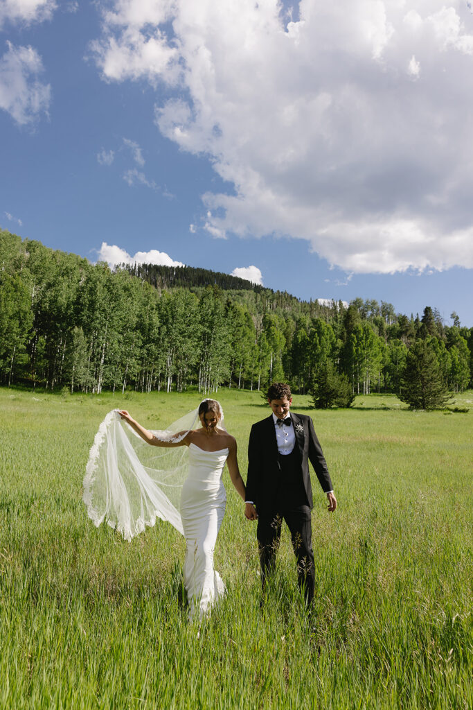 chapel wedding in vail colorado at donovan pavilion romantic wedding photos